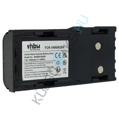 VHBW rádió csere akkumulátor Motorola HNN8133C, HNN9628A, HNN8308A, HNN9628 - 1500 mAh 7,5 V NiMH + övcsipesz