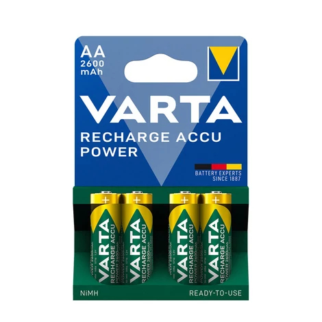 Varta nabíjateľná batéria, Akumulátor POWER R2U Ceruzka 2600mAh AA B4