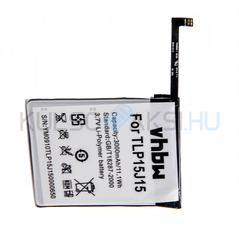 VHBW Telefon akkumulátor akku Wiko TLP15J15 - 3000mAh, 3.8V, Li-polymer