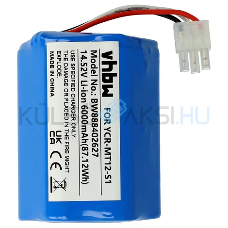 VHBW Akkumulátor iClebo YCR-M07-20W, YCR-MT12-S1 - 6000mAh, 14.52V, Li-ion