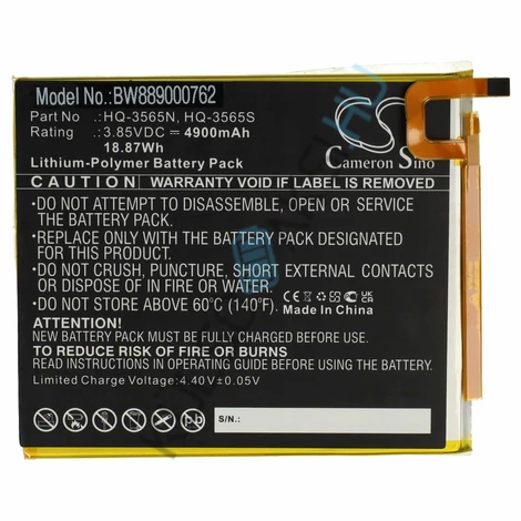 VHBW táblagép csere akkumulátor Samsung HQ-3565S, HQ-3565N - 4900 mAh 3,85 V Li-polimer