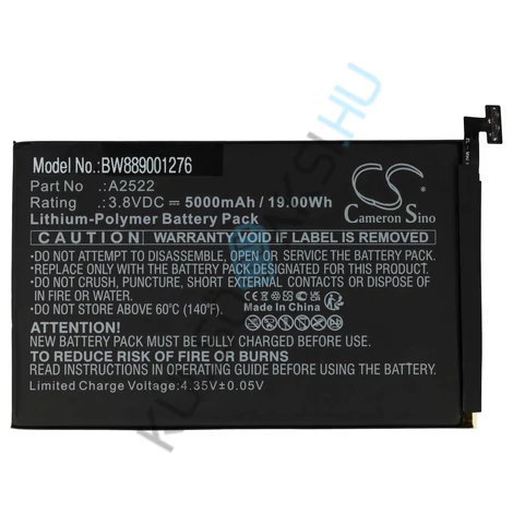 Náhrada batérie tabletu VHBW pre Apple A2522 - 5000 mAh 3,8 V Li-polymer