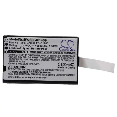 VHWB Modellkészítő eszköz, RC akkumulátor Flysky FS-BA800, FS-B1700 típusokhoz – 1600 mAh 3,7 V Li-polimer