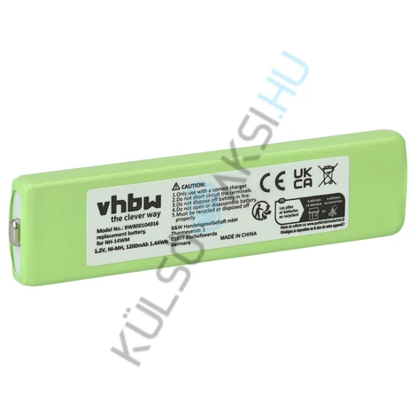 VHBW MP3-lejátszó csere akkumulátor Aiwa MHB-901-hez - 1200 mAh 1,2 V NiMH