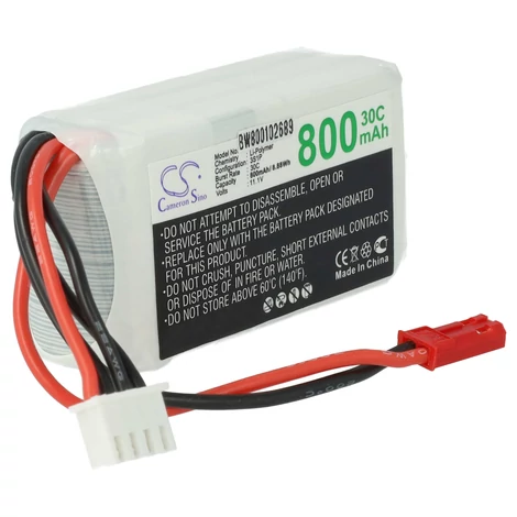 Modelársky nástroj VHWB, RC batéria - 800 mAh 11,1 V Li-polymér, JST-SYP-2P