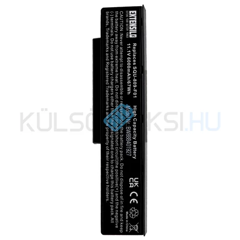 VHBW Laptop akkumulátor Fujitsu-Siemens 3UR18650-2-T0182 - 6000mAh, 11.1V, Li-ion