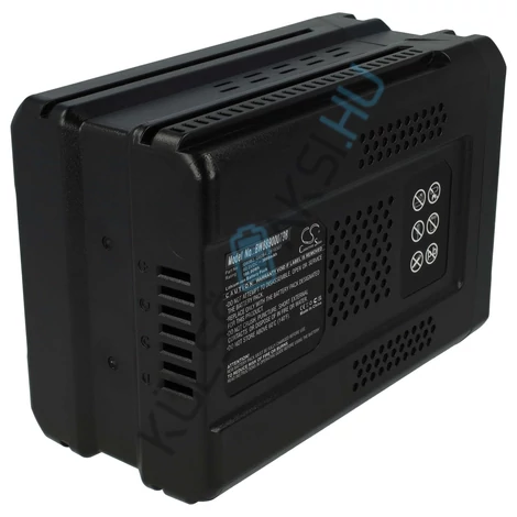 Náhradná batéria kosačky VHBW pre Greenworks G60B2, 2918307 pre Greenworks 60V - 3 Ah 60 V Li-Ion, čierna