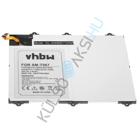 VHBW táblagép csere akkumulátor Samsung GH43-04535A, EB-BT567ABA - 6000 mAh 3,8 V Li-polimer