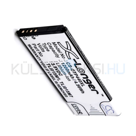 Batéria mobilného telefónu VHBW Alcatel TLi015M1, TLi015M7, TLi015MA - 1200mAh, 3.8V, Li-ion