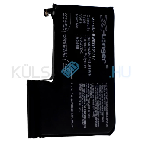 VHBW akkumulátor akku Apple iPhone 12 Pro Max u.a. 3650mAh