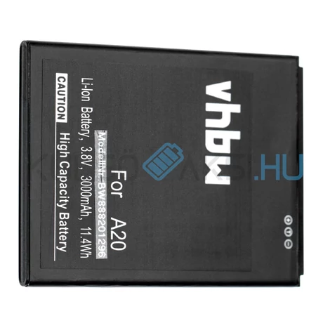 Batéria mobilného telefónu VHBW Blackview A20, A20 Pro - 3000mAh, 3.8V, Li-ion