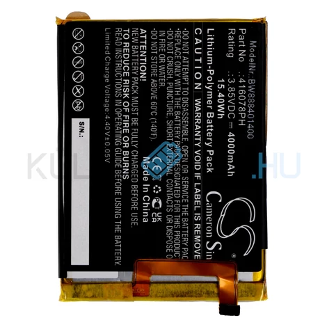VHBW Telefon akkumulátor akku Blackview 416078PH - 4000mAh, 3.85V, Li-polymer