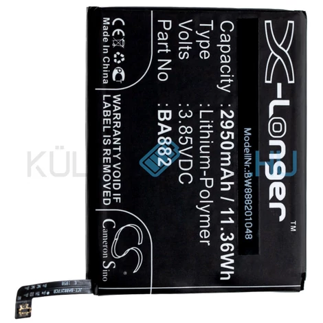 VHBW Telefon akkumulátor akku Meizu BA882 - 2950mAh, 3.85V, Li-polymer