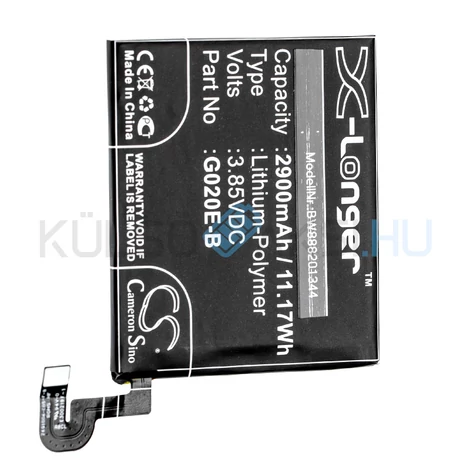 VHBW Telefon akkumulátor akku Google G020E-B - 2900mAh, 3.85V, Li-polymer