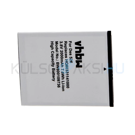 VHBW Telefon akkumulátor akku BOPL4100 - 2000mAh, 3.8V, Li-ion
