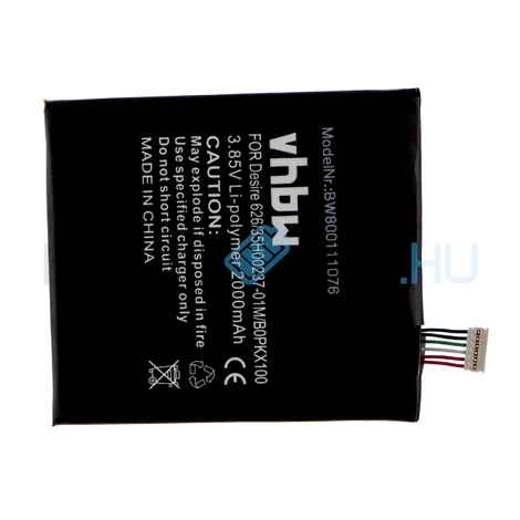 VHBW Telefon akkumulátor akku HTC 35H00237-00M, 35H00237-01M - 1900mAh, 3.8V, Li-ion