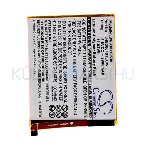 VHBW Telefon akkumulátor akku Huawei HB366481ECW - 2900mAh, 3.8V, Li-polymer