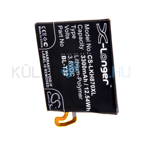 VHBW Telefon akkumulátor akku LG BL-T32, EAC63438701 - 3300mAh, 3.8V, Li-polymer
