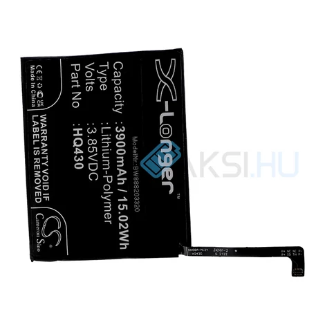 VHBW Telefon akkumulátor akku Nokia HQ430 - 3900mAh, 3.85V, Li-polymer