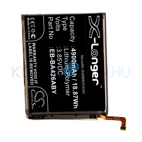 VHBW Telefon akkumulátor akku Samsung EB-BA426ABY, GH82-24377A - 4900mAh, 3.85V, Li-polymer