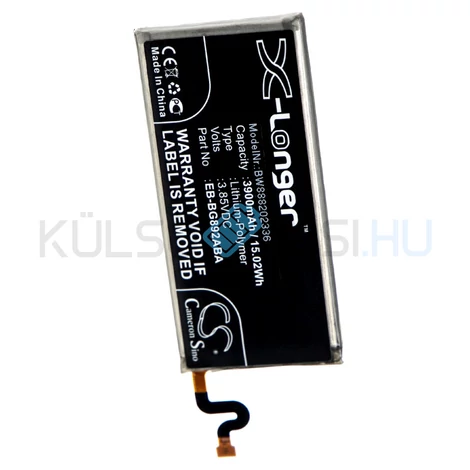 VHBW Telefon akkumulátor akku Samsung EB-BG892ABA - 3900mAh, 3.85V, Li-polymer