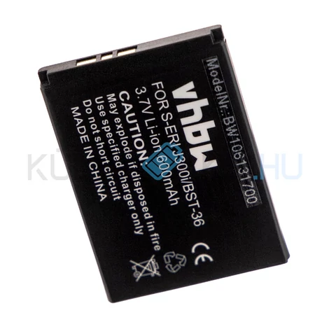 VHBW Telefon akkumulátor akku Sony BST-36 - 600mAh, 3.7V, Li-ion