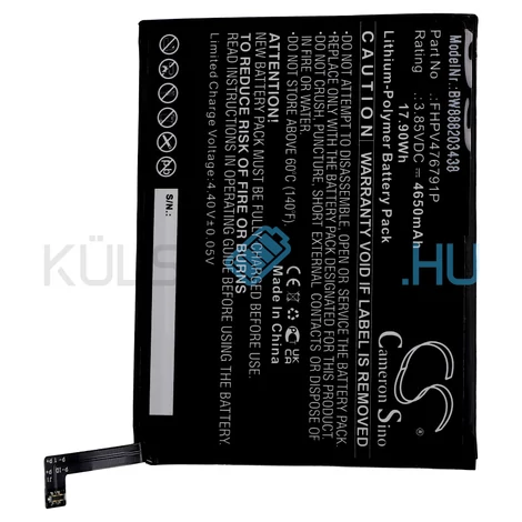 Batéria mobilného telefónu VHBW Wiko FHPV476791P - 4650mAh, 3.85V, Li-polymer