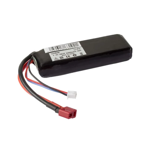 VHWB Modellkészítő eszköz, RC akkumulátor - 2400 mAh 7,4 V Li-polimer, AWG 12 / AWG 22