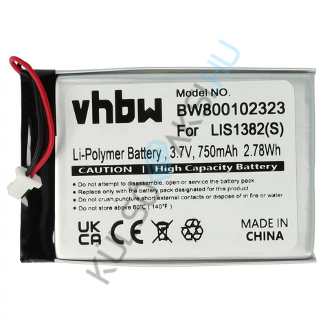 VHBW e-könyv csere akkumulátor Sony 1-756-769-11 - 750 mAh 3,7 V Li-polimerhez