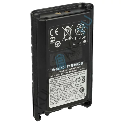 VHBW rádió csere akkumulátor Vertex FNB-V103LI, FNB-V104, FNB-V103, FNB-V104LI - 1400 mAh 7,4 V Li-Ion