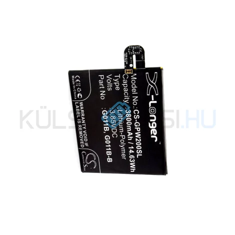 VHBW Telefon akkumulátor akku Google G011B, G011B-B - 3800mAh, 3.85V, Li-polymer