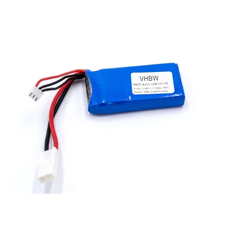 VHWB Modellkészítő eszköz, RC akkumulátor  Revell 44140-hez – 1500 mAh 7,4 V Li-polimer, Mini JST-dugó