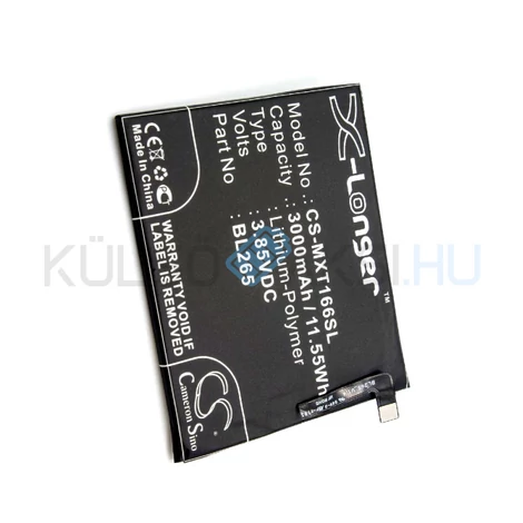 Batéria mobilného telefónu VHBW Motorola BL265 - 3000mAh, 3.85V, Li-polymer
