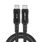 Acefast USB typu C - kábel USB typu C, 2 m, 100 W (20 V / 5 A), čierny (C4-03-C-C-black)