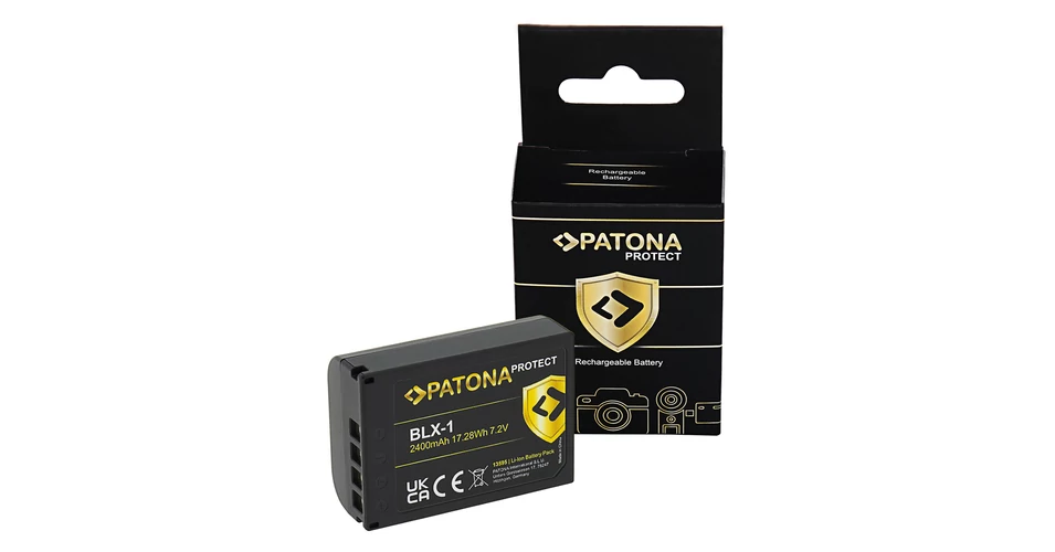 Baxxtar MaxProtect 2X BLX-1 Batterie de Rechange 2400mAh Compatible avec Olympus Om-1 Om-3