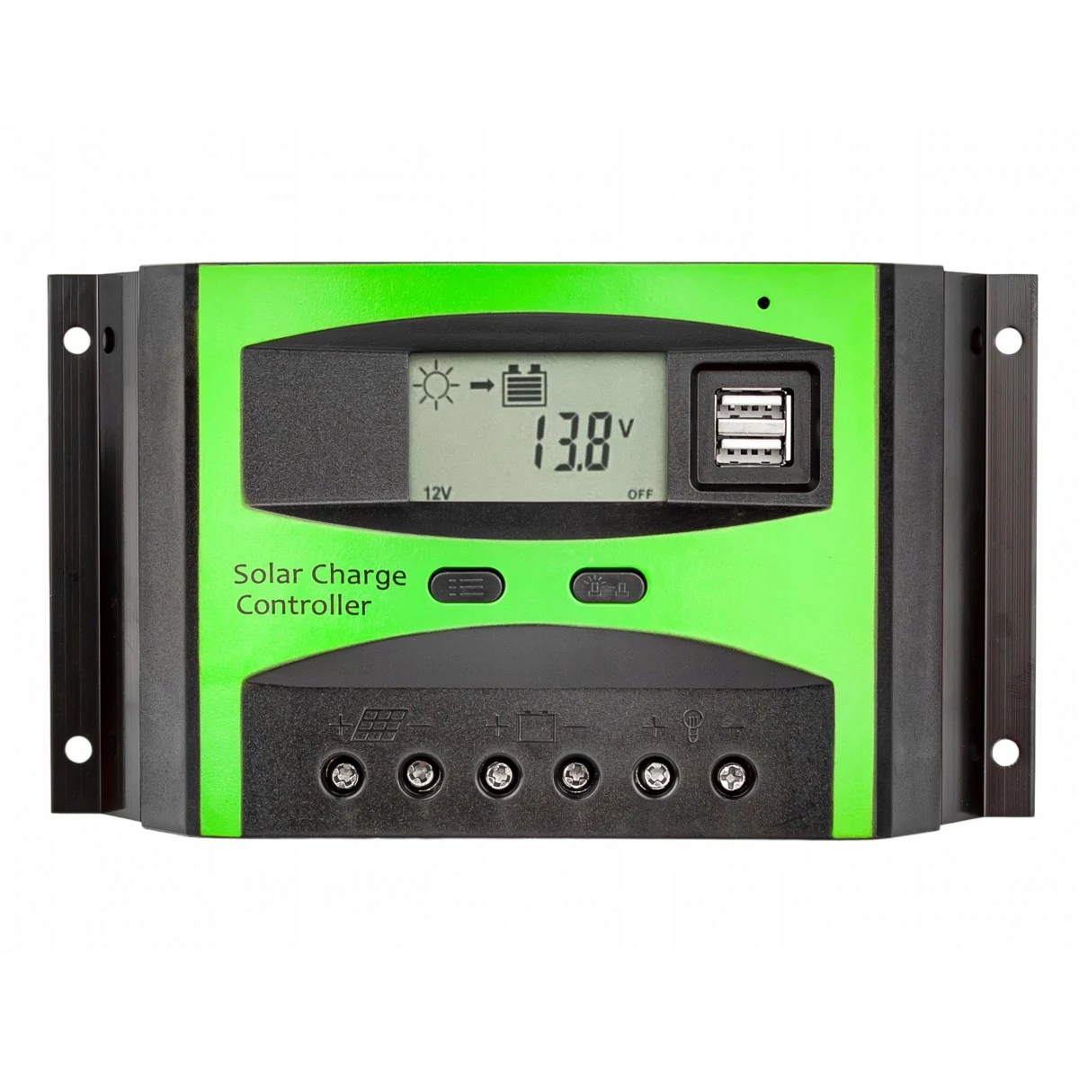 Volt Polska PWM napelem töltésvezérlő 12V / 24V 40A 2x USB
