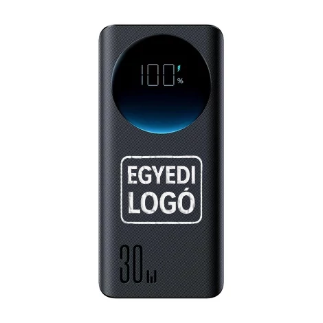 S JEDINEČNÝM LOGOM Joyroom Powerbank JR-PBF02 30W 20000mAh + USB-A - USB-C kábel 0,25 m - čierna