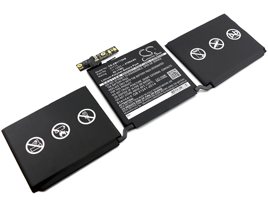 Cameron Sino 4700mAh Apple MacBook Pro 13.3,Pro 13.3 Late 2016,MLL42CH/A,MLUQ2CH/A,MacBook Pro 13.3 2016 Retina,MacBook Pro 13 (MPXW2CH/A),A1708,MacBook Pro(MPXT2CH/A),MacBook Pro 13 A1708(Late 2016),MacBook Pro(MPXQ2CH/A) Batéria