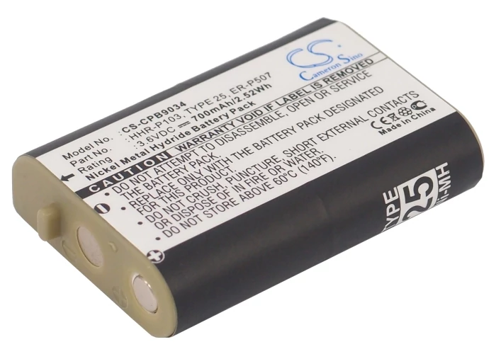 Cameron Sino 700mAh AT&T 102,103,249,EP590-2,EP5962 BASE,EP-5962 HANDSET,80-5808-00-00,EP5995,EP5902,EP590-3 Batéria