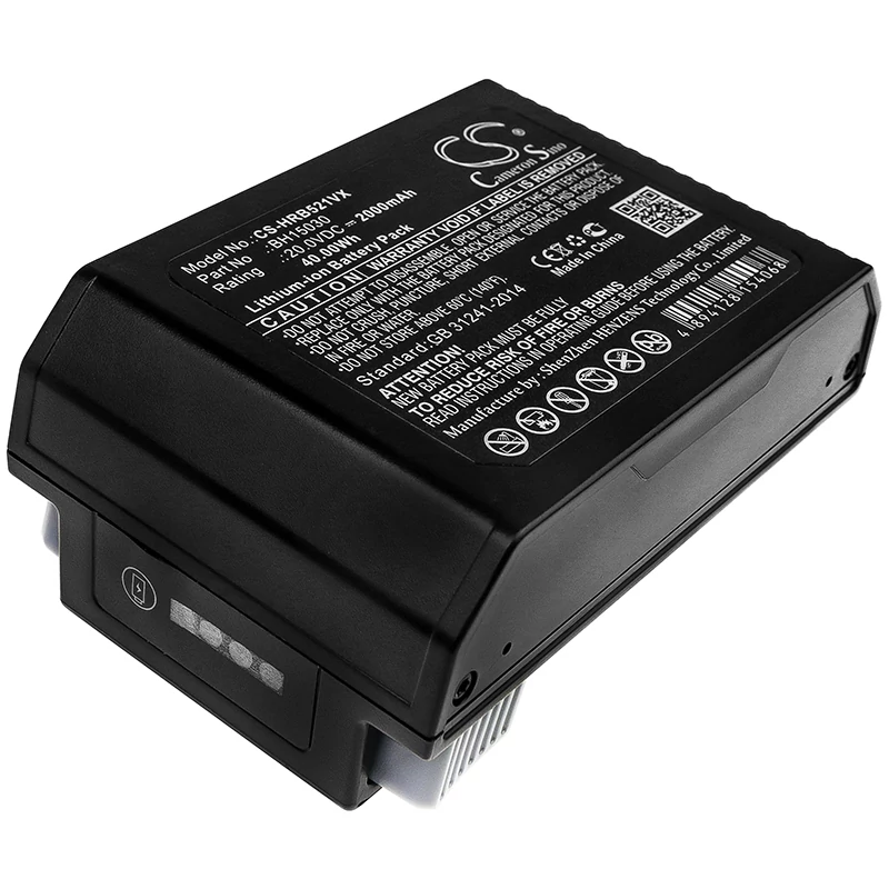 Cameron Sino 2000mAh Hoover BH55210,BH53310,BH53350,BH53420,BH53420PC,BH53420PCE,BH12001,BH57105,BH57125,BH57010 Batéria