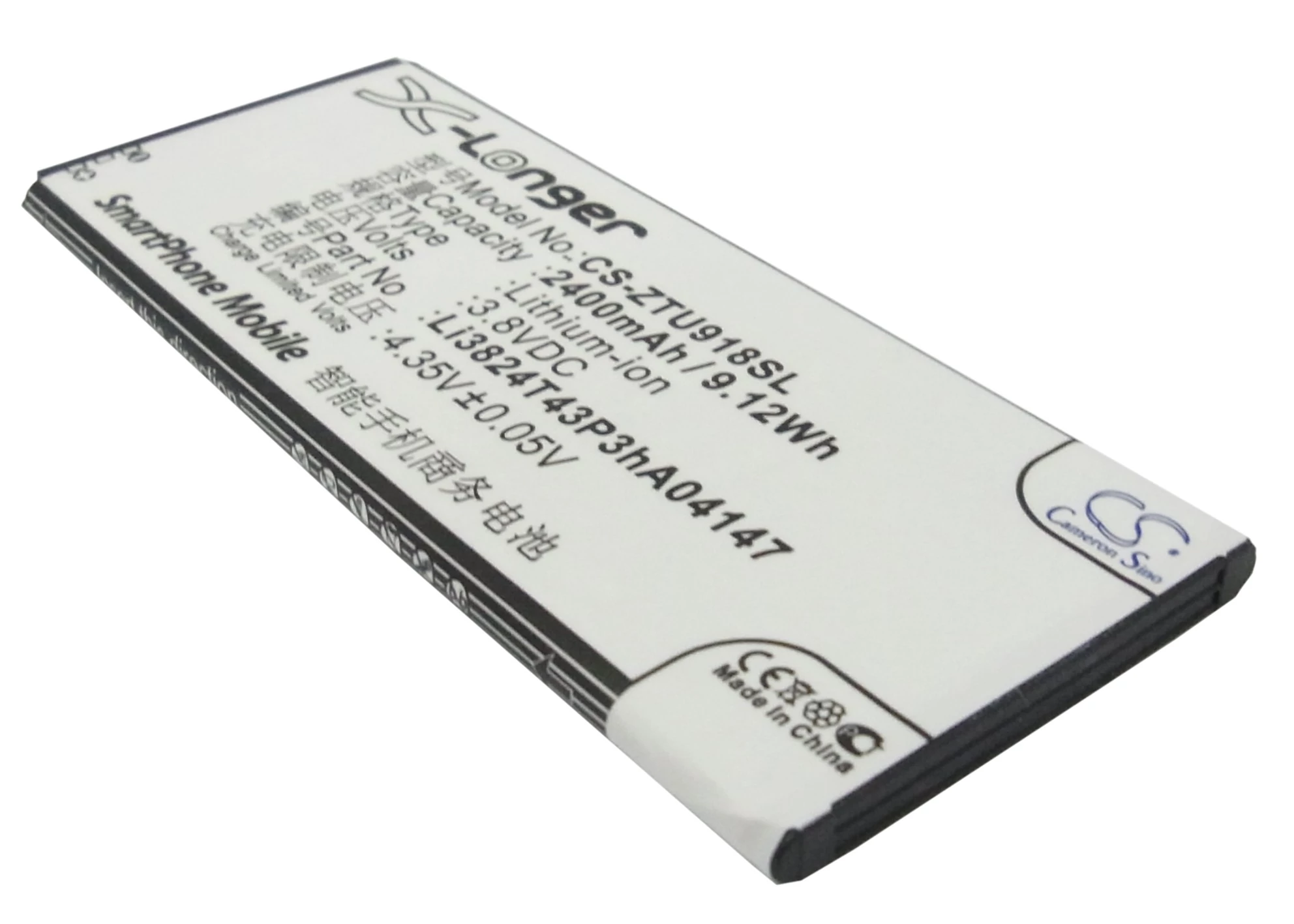 Cameron Sino 2400mAh ZTE V5,V5s,U9180,V9180,Blade L3 Plus,N9180,N918ST Batéria