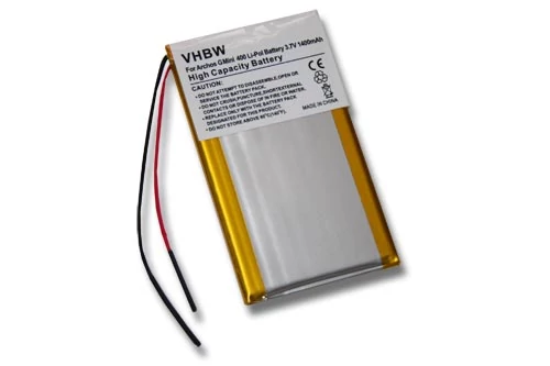 Batéria do MP3 prehrávača VHBW pre Archos GMini 400, 402, 402 ccm - 1400 mAh 3,7 V Li-polymer