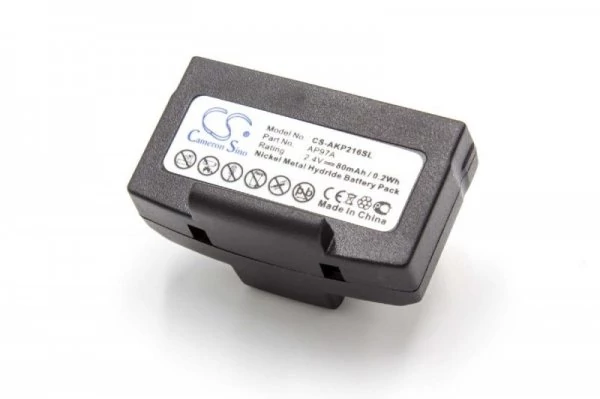 VHBW vezeték nélküli fejhallgató csere akkumulátor AKG AP97, AP11A, AP114, AP97A készülékekhez - 80 mAh 2,4 V NiMH