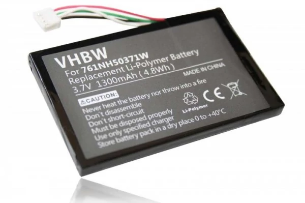 Výmena batérie VHBW GPS pre Navigon 761NH50371W - 1300mAh, 3,7V