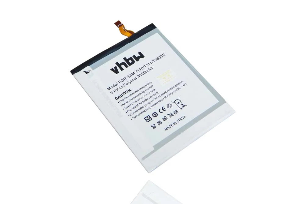 VHBW Tablet Battery Replacement for Samsung DL0DA18As/9-B, DL0DC02aS/9-B, DL0DB01aS/9-B - 3600 mAh 3.8 V Li-polymer