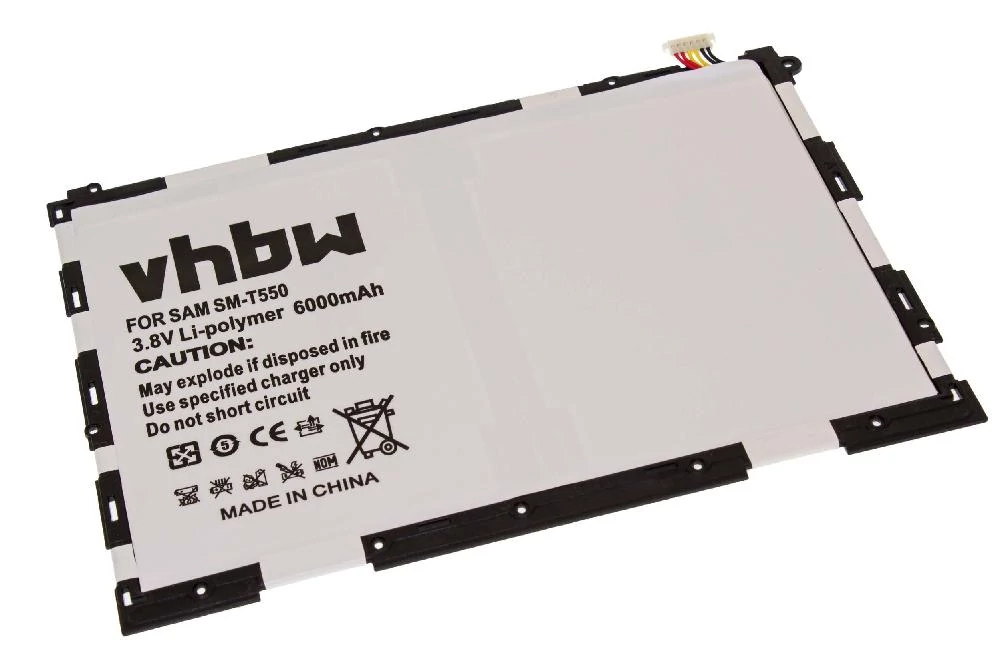 Náhradná batéria VHBW Tablet pre Samsung EB-BT550ABE, EB-BT550ABA - 6000 mAh 3,8 V Li-polymér