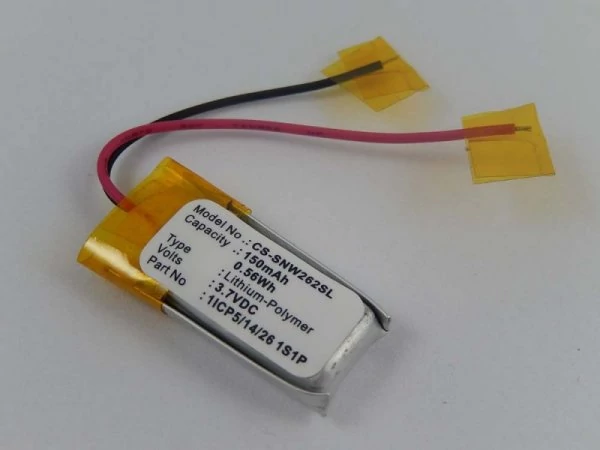 Náhradná batéria MP3 prehrávača VHBW pre 1ICP5/14/26 1S1P - 150 mAh 3,7 V Li-polymer