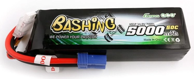 RC batéria - LiPo Gens Ace Bashing 5000mAh 14,8V 4S1P 50C EC5