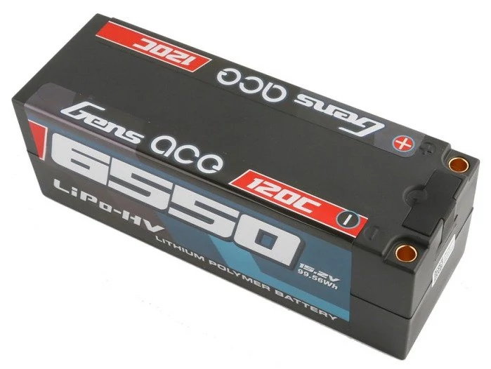 RC batéria - Gens Ace 6550mAh 14,8V High Voltage 120C 4S1P (tvrdé puzdro)