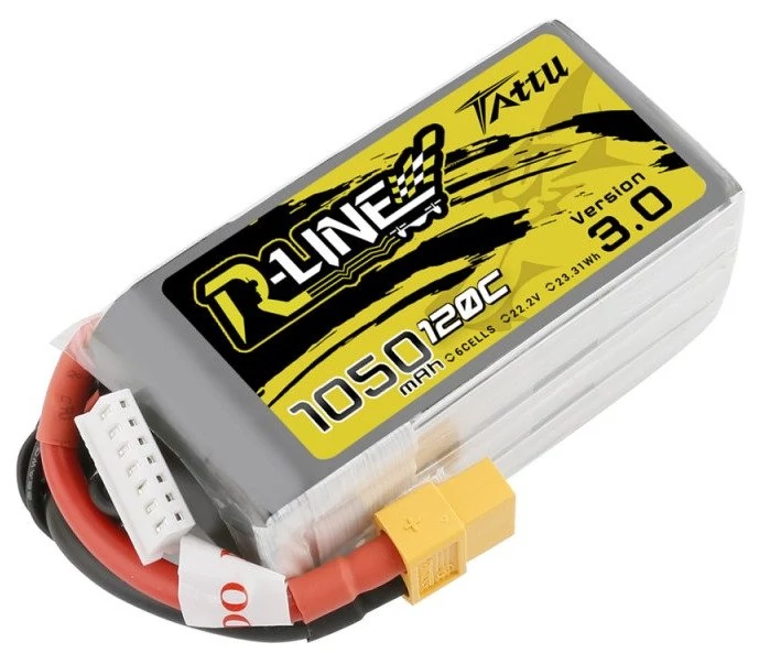 RC batéria - Tattu R-Line 1050mAh 120C 22.2V 6S1P XT60